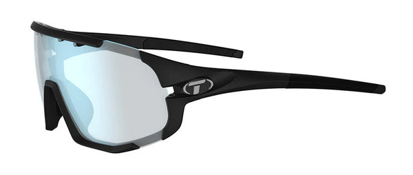 Tifosi Sledge Sunglasses Matte Black with Clarion Blue Fototec Lens